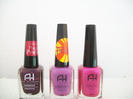 Esmaltes da coleção Ana Hickmann